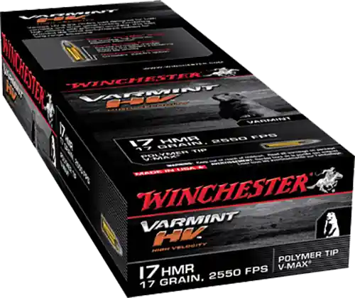 Winchester Ammo S17HMR1 Varmint HV 17gr Hornady V Max - 50 Rounds per Box, 20 Boxes per Case