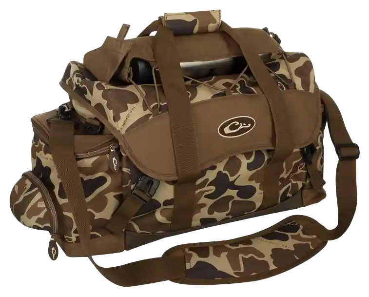 Drake Waterfowl Blind Bag with 18 Pockets, Sunglass Pocket, and Thermos Sleeve