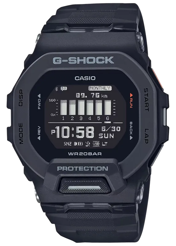 G-Shock Tactical Black Stainless Steel Bezel GBD2001 Distribution 145-215mm
