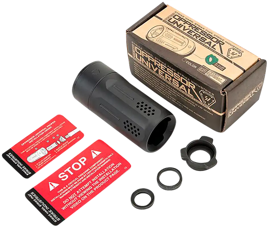 Universal Blast Shield for Multi-Caliber Barrels - Black Anodized Steel/Aluminum