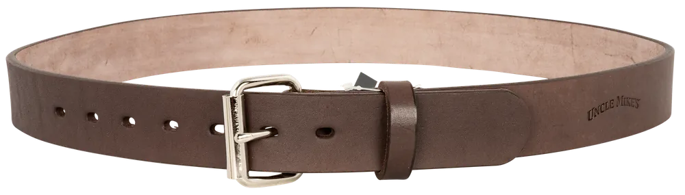 Uncle Mike's Leather Gun Belt - Dark Brown, Size 34/38