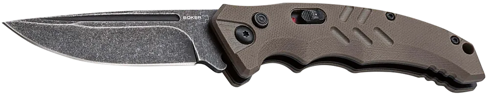 Boker Intention II Folding Knife with D2 Steel Blade and Brown G10 Handle