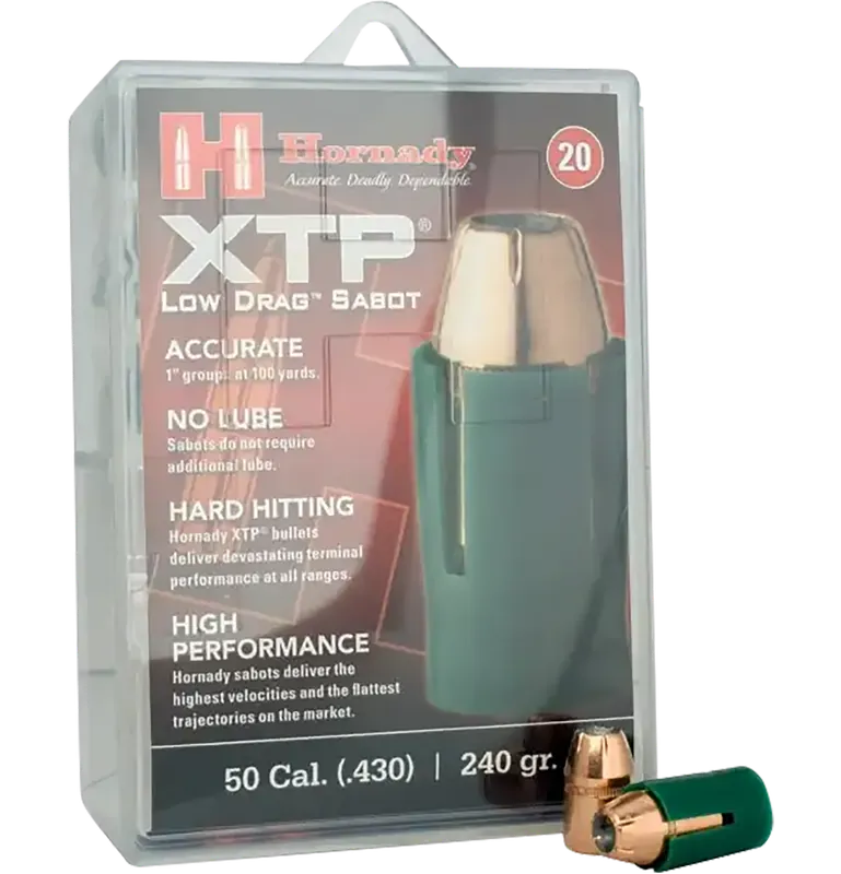 Hornady 6720 XTP 50Cal Sabot Hollow Point 240gr - 20/Box, 10/Case
