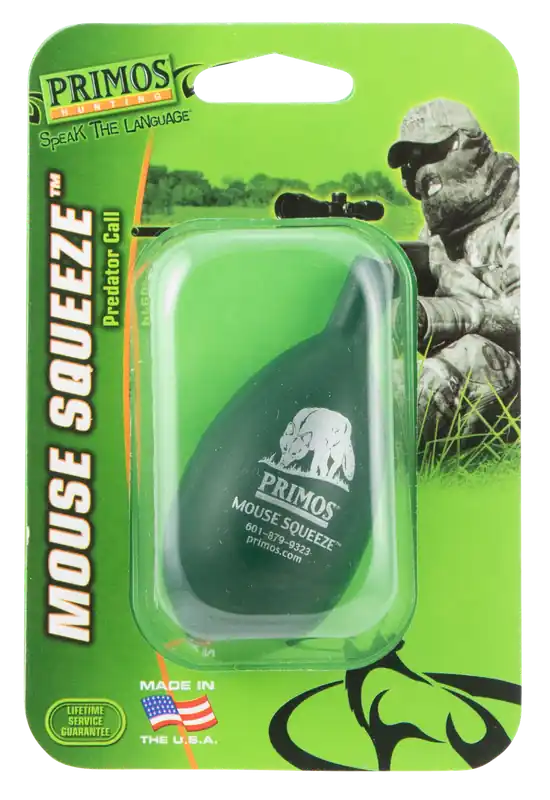 Primos 304 Mouse Squeeze Predator Call - Green Rubber Rodent Sounds