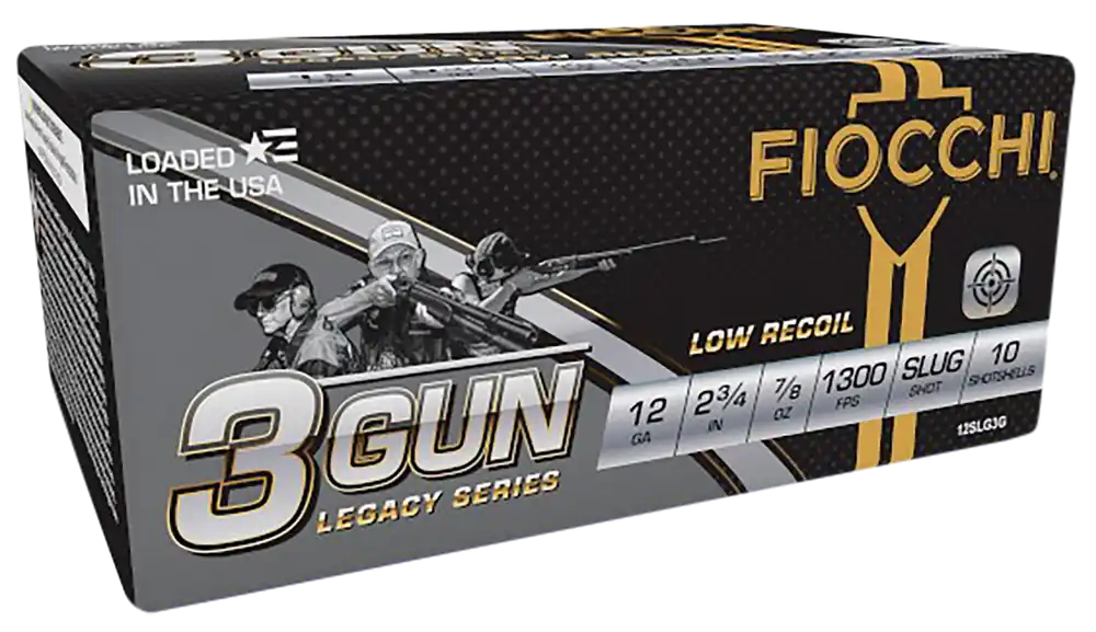 Fiocchi 12-Gauge 3-Gun Match SlugShot Ammo - 10/Box, 25/Case