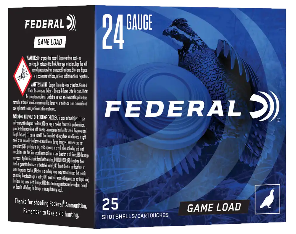 Federal N1248 Game-Shok Heavy Field 24 Gauge 2.5" 11/16 oz 8 Shot - 25/Box, 10/Case