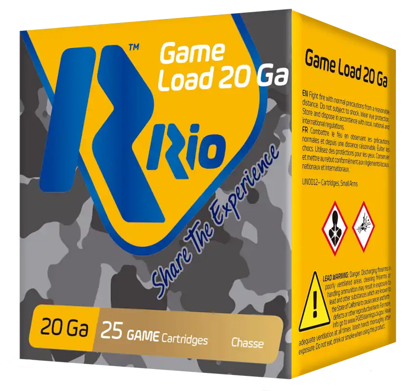 Rio Ammunition 20 Gauge Game Load 7.5 Shot 25/Box