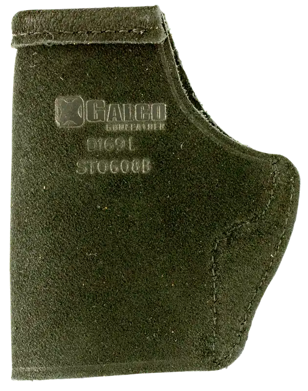 Galco STO600B Stow-N-Go IWB Black Leather Holster for Sig P365/P365 SAS/Glock 42 - Right Hand Belt Clip Mount