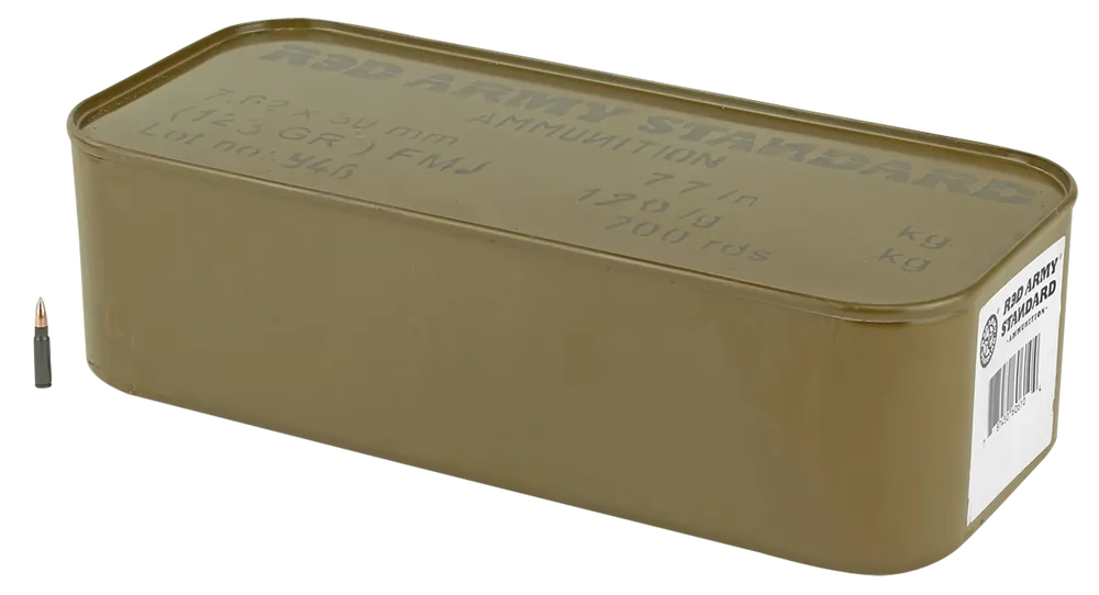 Red Army Standard A2002 7.62x39mm FMJ BT 123gr - 700 Rounds Romanian Ammo