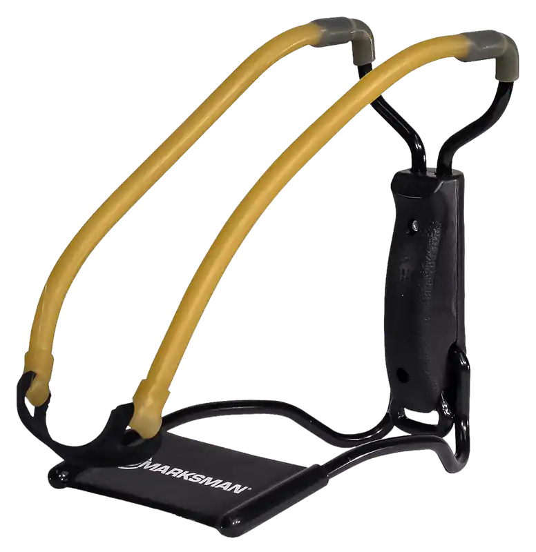 Marksman 3040 Folding Slingshot with Yellow Band and Black Handle