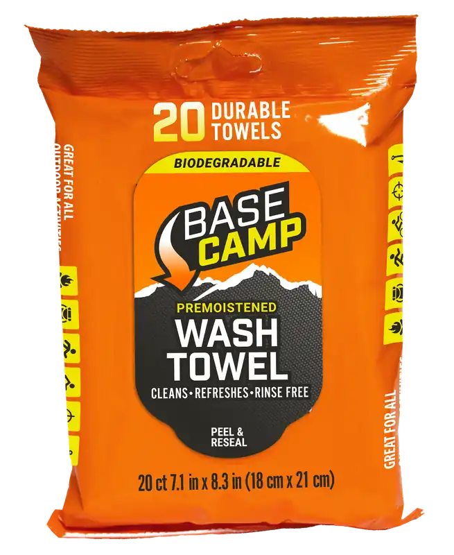 Dead Down Wind Odorless Base Camp Wash Towels - 20 Pack