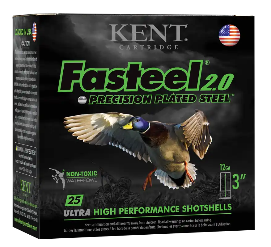 Kent Cartridge Fasteel 2.0 12 Gauge 3" 1 1/8 oz #6 Shot - 25 Rounds/Box, 10 Boxes/Case