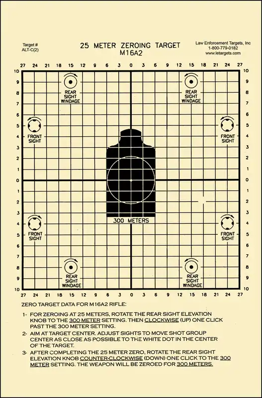 Action Target ALTC2100 Zeroing Tagboard - 25m, 100 Pack