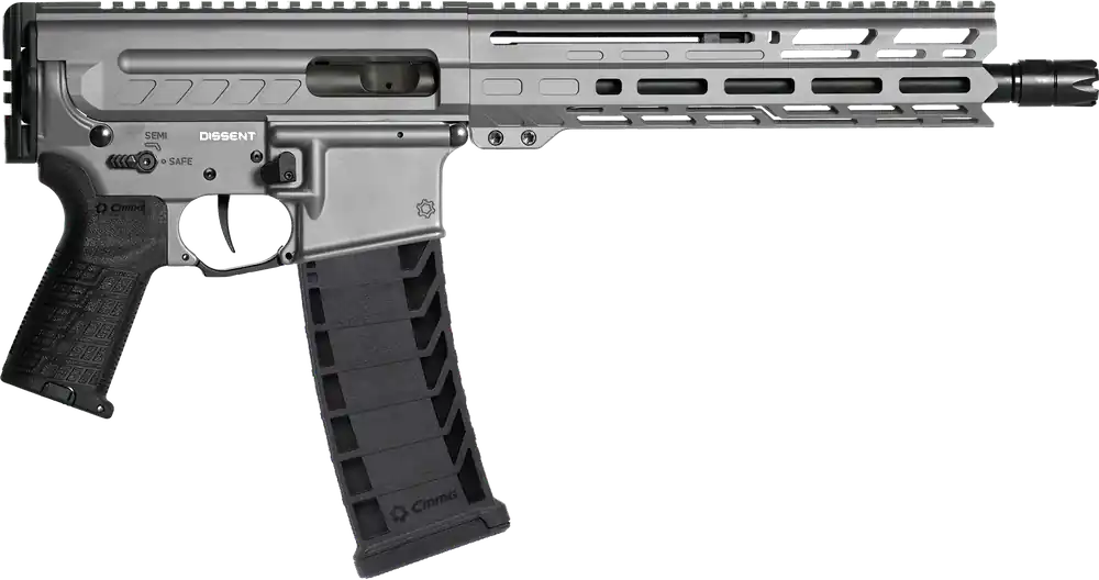 CMMG Dissent MK4 9mm Luger Pistol with Tungsten Gray Finish and Picatinny Brace Adapter