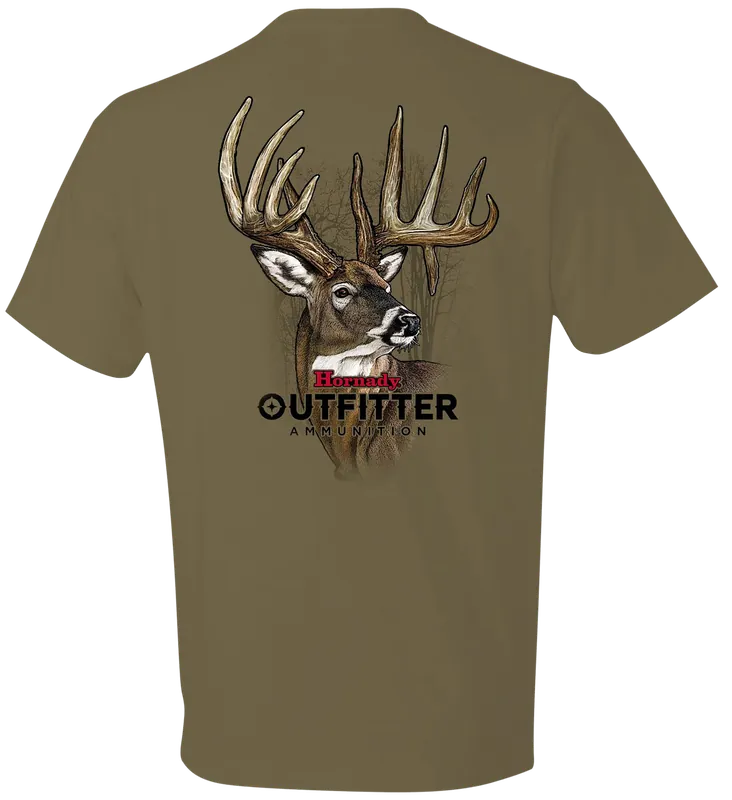 Hornady Gear 31366 Big Buck Coyote Brown Cotton T-Shirt, Semi-Fitted, 3XL