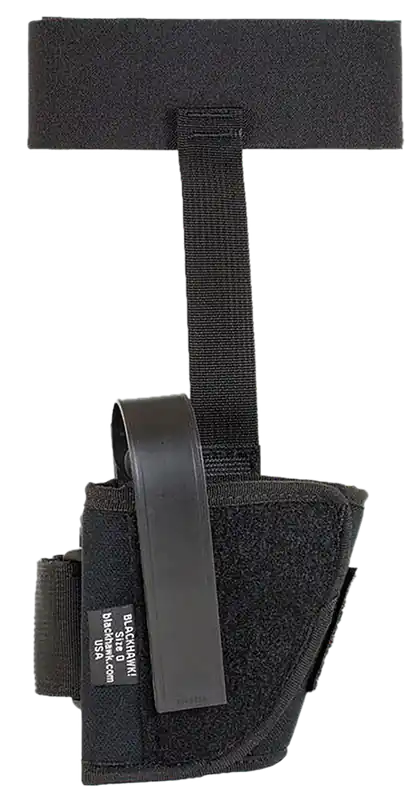 Blackhawk Ankle Holster for Small Frame Revolver, Left Hand, Black Cordura