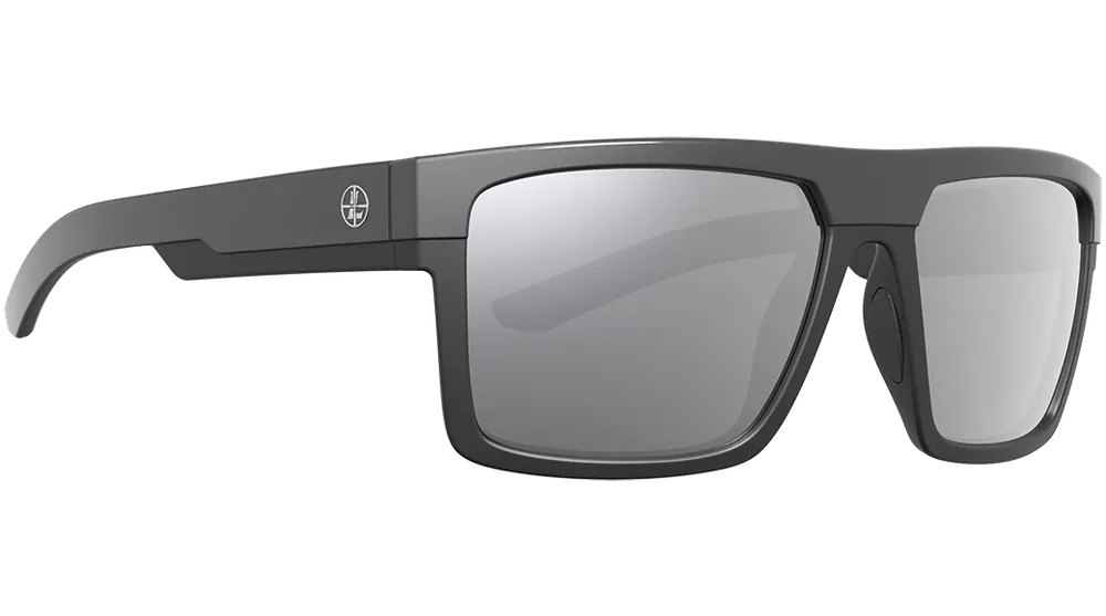 Leupold Becnara Shadow Gray Flash Lens Sunglasses - Matte/Gloss Black Frame