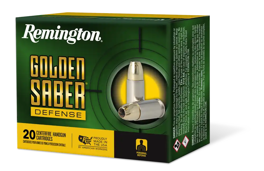 Remington Golden Saber Defense 40S&W 165gr JHP Ammo - 20/Box