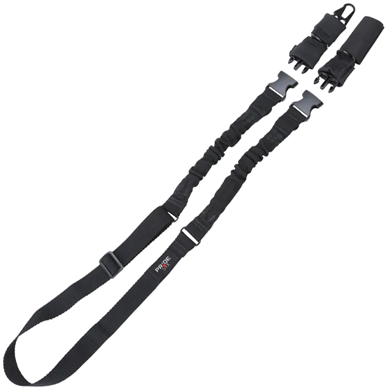 Tac Six 8911 Citadel Sling: Black Webbing, 50" OAL, Convertible Single/Double Point