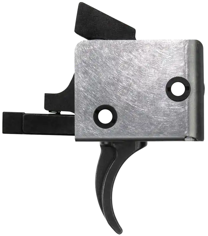 CMC 92501 Drop-In Single-Stage Curved Trigger, 4-4.50 lbs, Black/Silver Finish