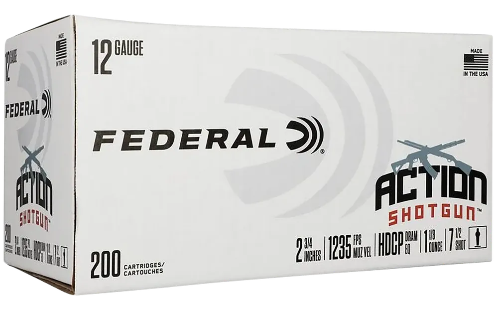 Federal AS12H75 12 Gauge Shotgun Shells - 200 Rounds per Case