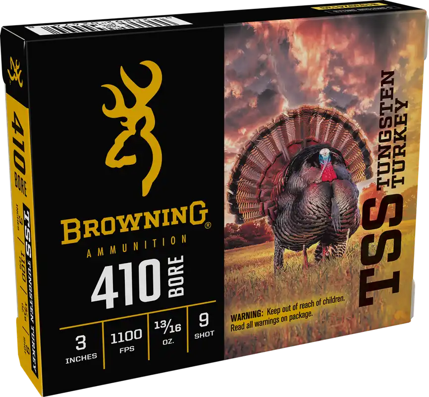 Browning TSS Tungsten Turkey Ammo 410 Gauge 3" 9 Shot 5/Box