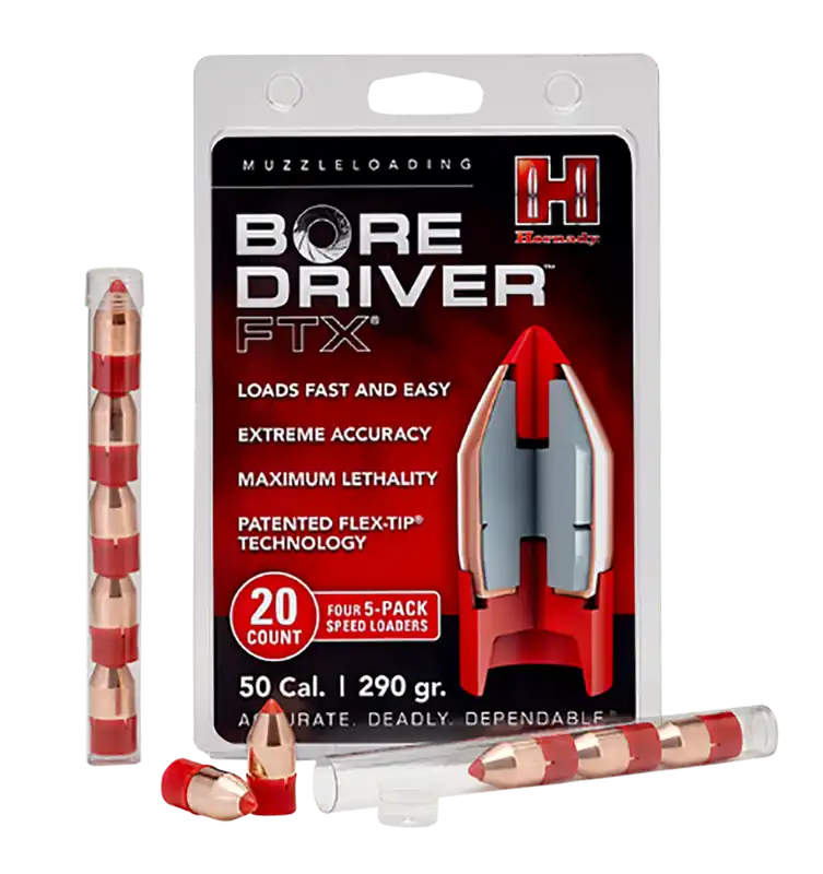 Hornady Bore Driver FTX 50Cal 290gr Ammunition - 20 Box/10 Case