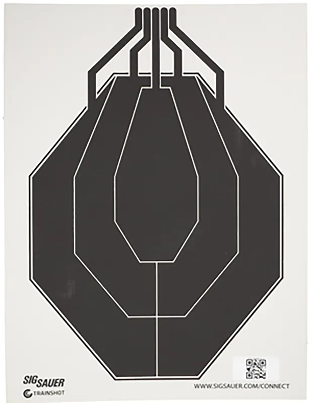 Sig Sauer SCT354 T300 IPSC Replacement Target - Black/White Hanging