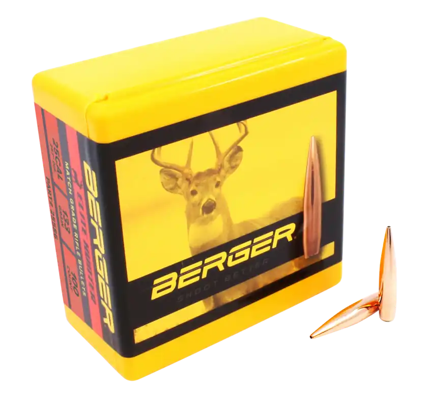 Berger Bullets 25Cal 133gr Elite Hunter Boat Tail - 100 Count Box