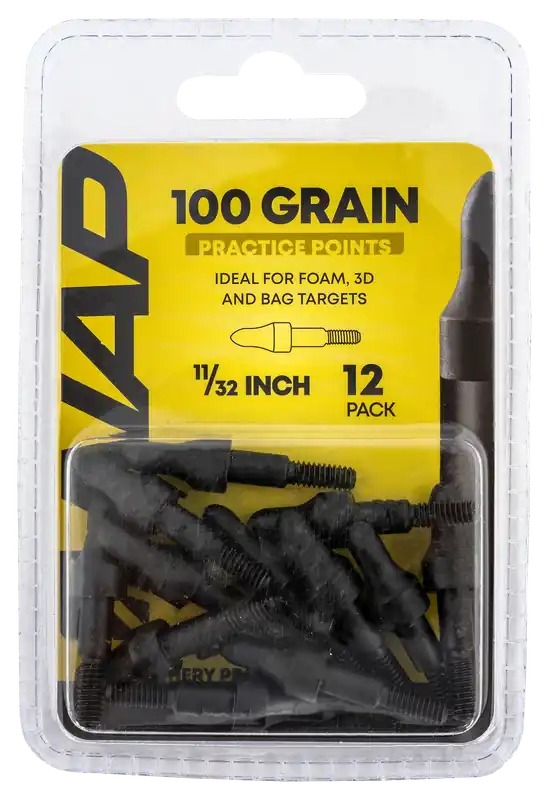 NAP NAP60P3DP1132 3D Practice Points Field Tips 100 GR Black - 12 Pack