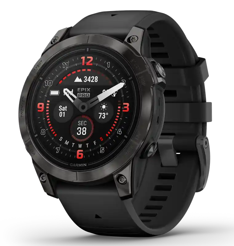 Garmin epix Pro Gen 2 Sapphire Edition GPS Smartwatch, 32GB, Black, 47mm Band, iPhone/Android Compatible
