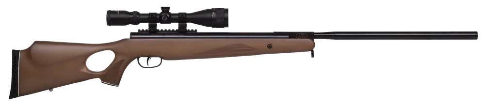 Benjamin BT725WNP Trail XL .25 Caliber Pellet Rifle with 3-9x40mm AO Scope and Black Hardwood Thumbhole Stock