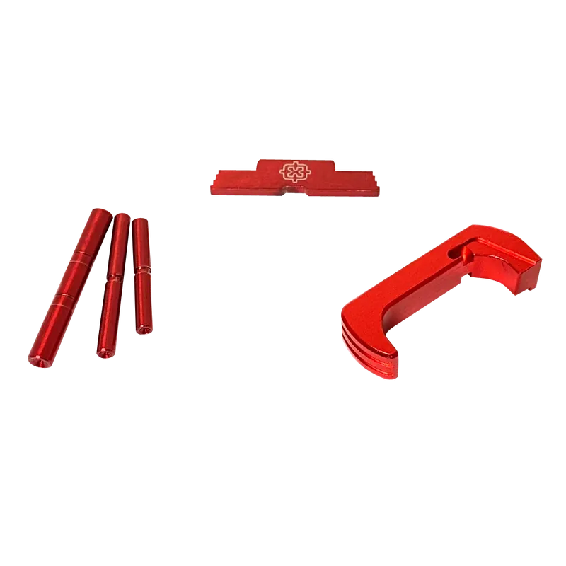 Cross Armory CRG5OKRD 3-Piece Kit for Glock Gen5 - Red Anodized Steel/Aluminum