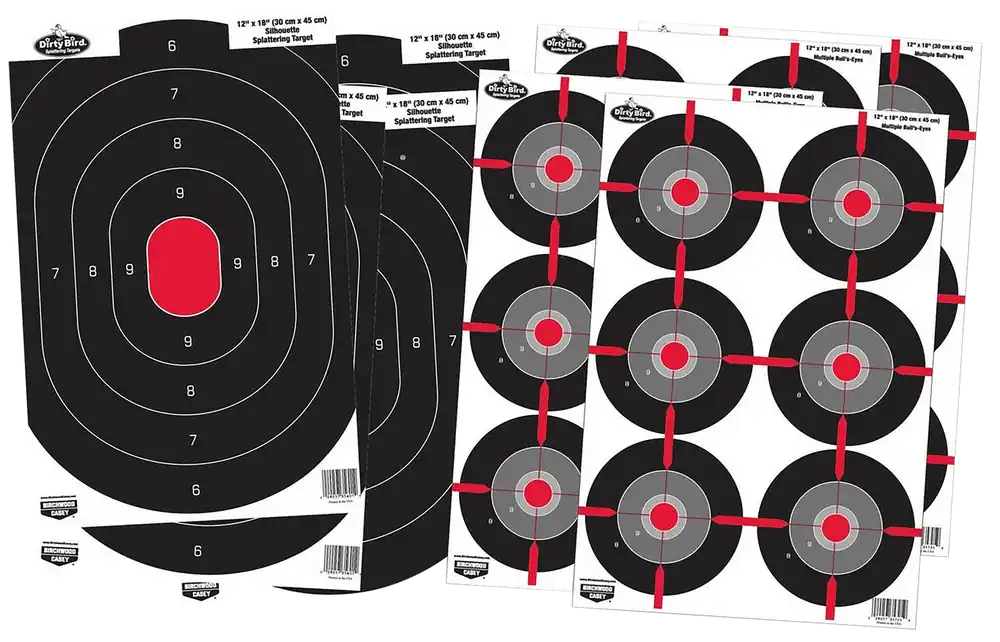 Birchwood Casey Dirty Bird Combo Pack Paper Targets 12" x 18" - 8 Pack