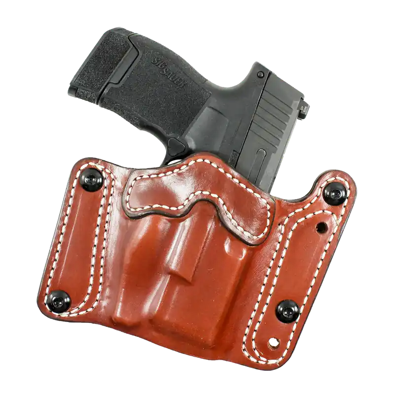 DeSantis Gunhide 194TJ2WZ0 Tan Leather OWB Holster for Springfield Hellcat Pro with Ambidextrous Belt Clip Mount
