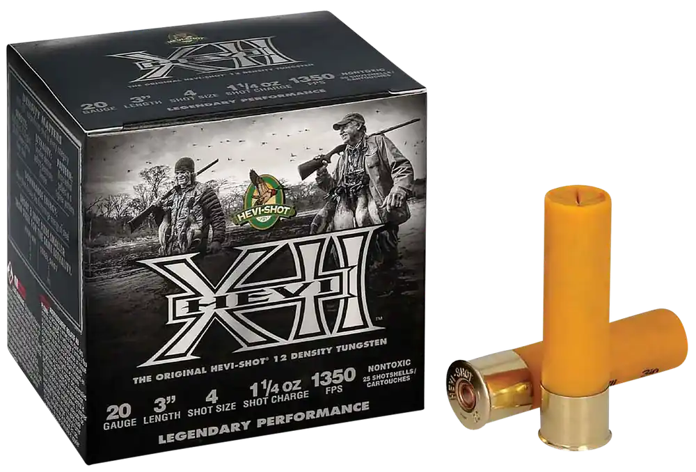 HEVI-Shot HS53204 20 Gauge Tungsten 4 Shot Ammo - 25/Box