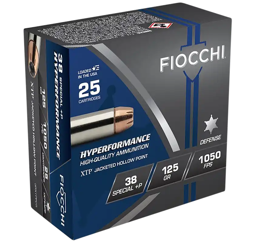 Fiocchi Hyperformance .38 Special+P 125gr XTP HP Ammo - 25 Rounds