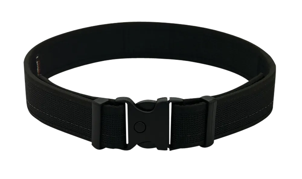 Deluxe Duty Gun Belt - Matte Black Nylon, 44/48, 2" Wide, Buckle Closure