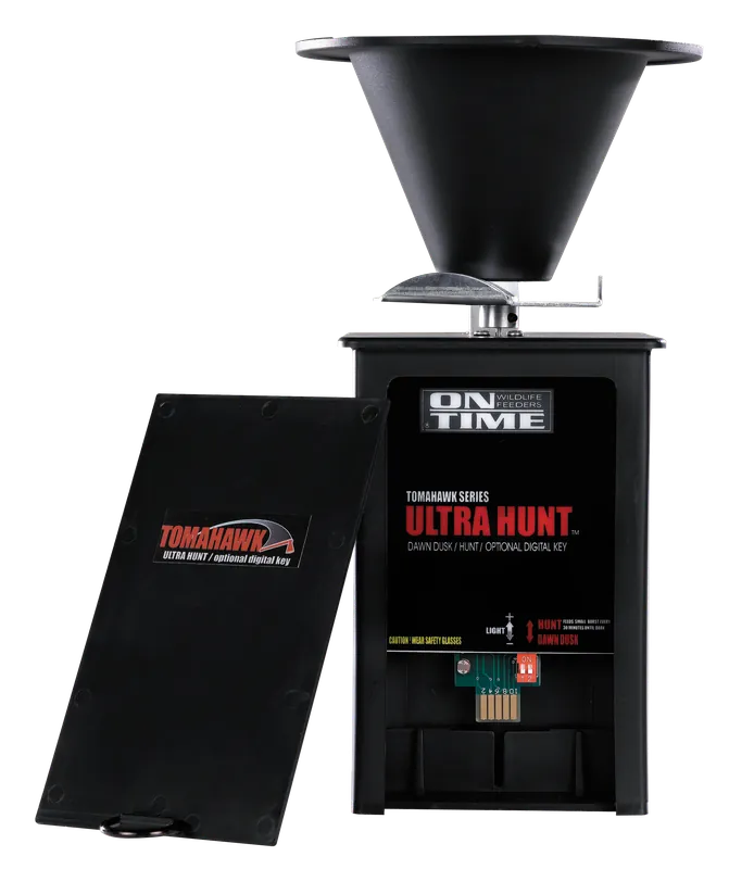 Tomahawk Ultra Hunt Feeder: Durable, Waterproof, Multi-Mode Operation with Adjustable Feed Times