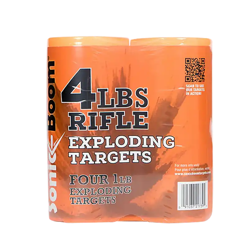 Sonic Boom Exploding Rifle Targets 1 lb - 4 Pack (Model SBT014P)