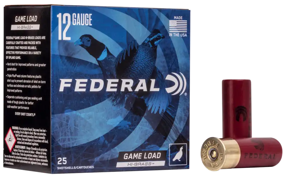 Federal H1264 Game-Shok 12 Gauge 2.75" 1 1/4oz #4 Shot Ammo - 25 Rounds Per Box