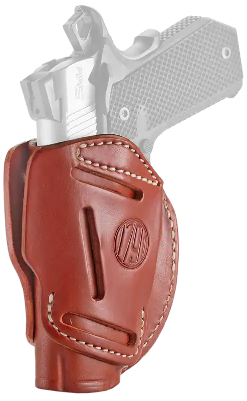 1791 Gunleather 3-Way IWB/OWB Leather Holster for 1911 3-4" - Classic Brown, Ambidextrous
