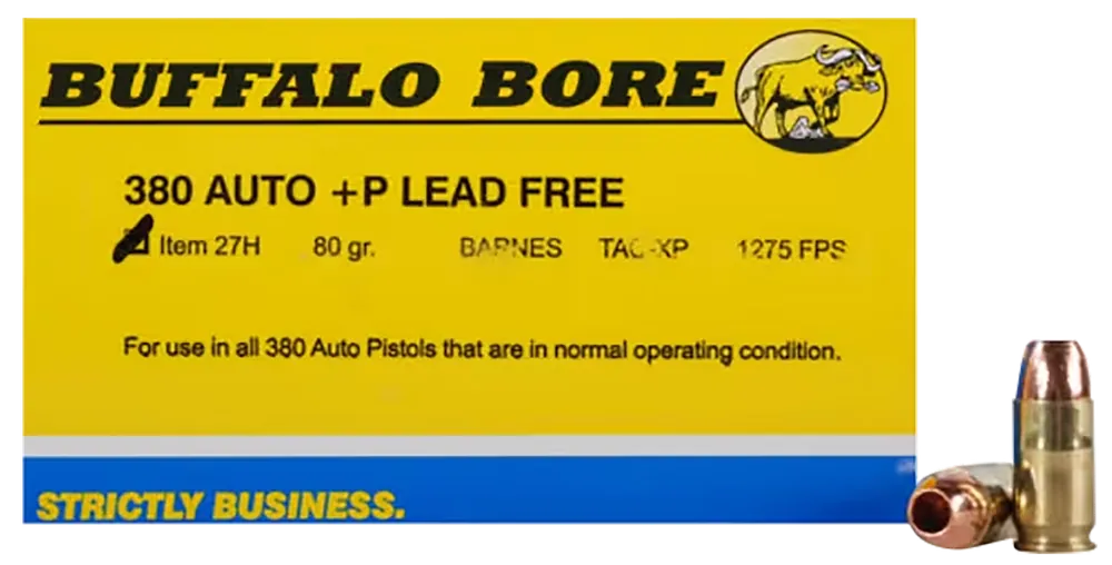 Buffalo Bore 380ACP +P 80gr Lead-Free Ammo - 20/Box
