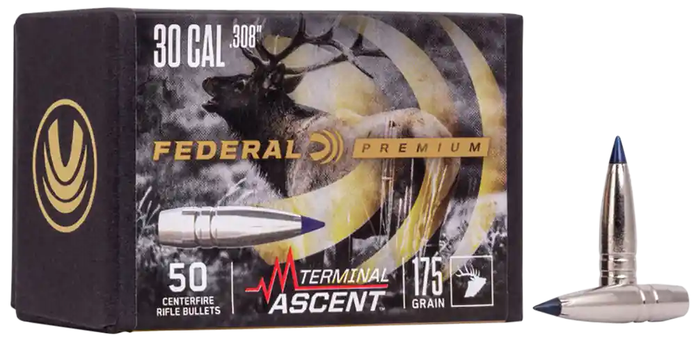 Federal Premium Terminal Ascent 30Cal 215gr Ammunition - 50 Rounds Per Box, 4 Boxes Per Case