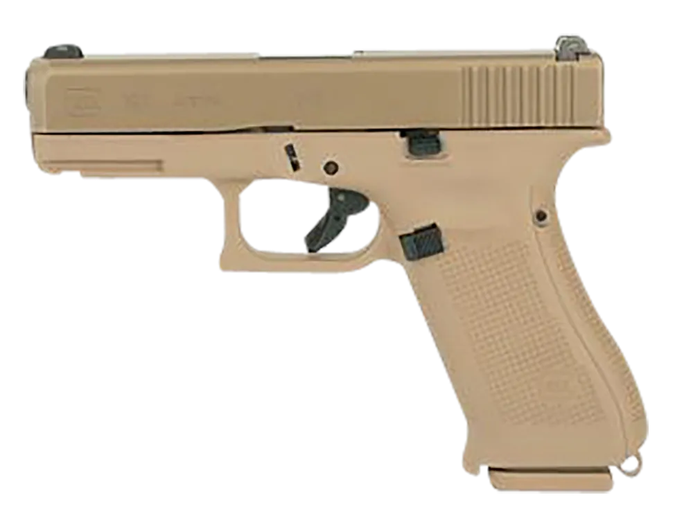Glock G19X 9mm Compact Pistol with Coyote Brown Finish and GMB Barrel