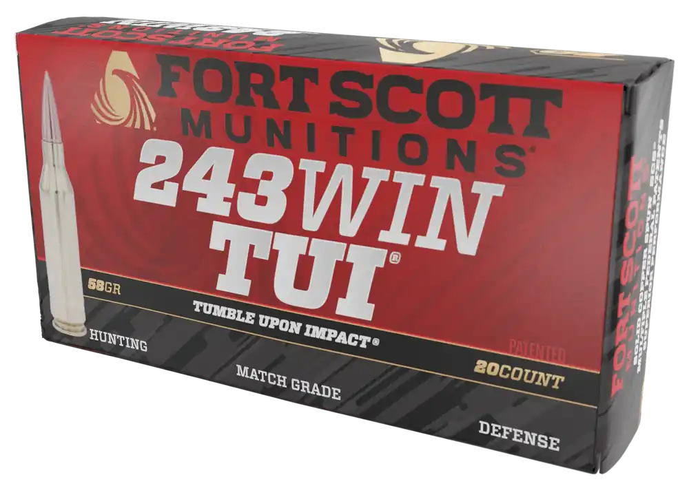 Fort Scott Munitions 243Win 58gr TUI Solid Copper Rifle Ammo - 20/Box
