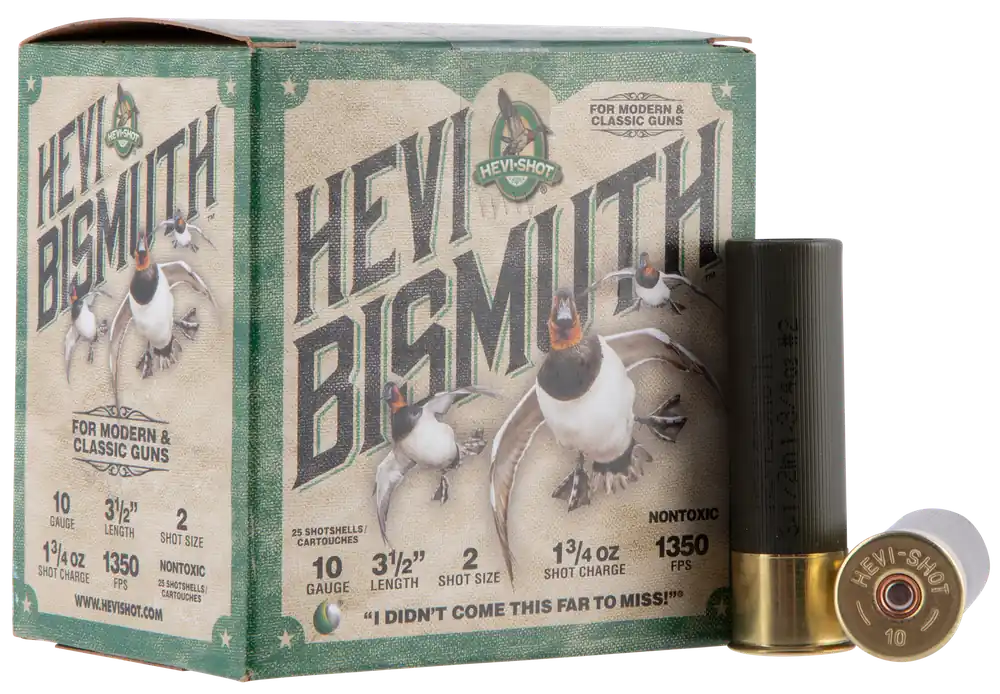 HEVI-Shot HS15502 10 Gauge Bismuth 2 Shot Ammo - 25 Box/10 Case