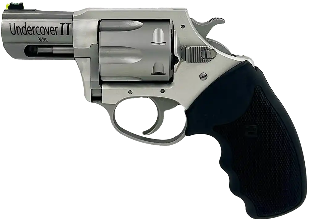 Charter Arms Undercover II 38 Special Revolver, 6-Shot, 2.20" Stainless Barrel, Black Rubber Grip