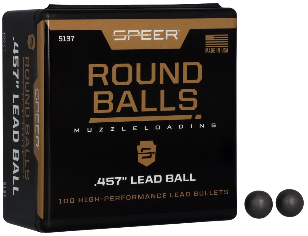 Speer 5137 .45 Caliber 143gr Lead Balls - 100 Count Box (5-Case Pack)