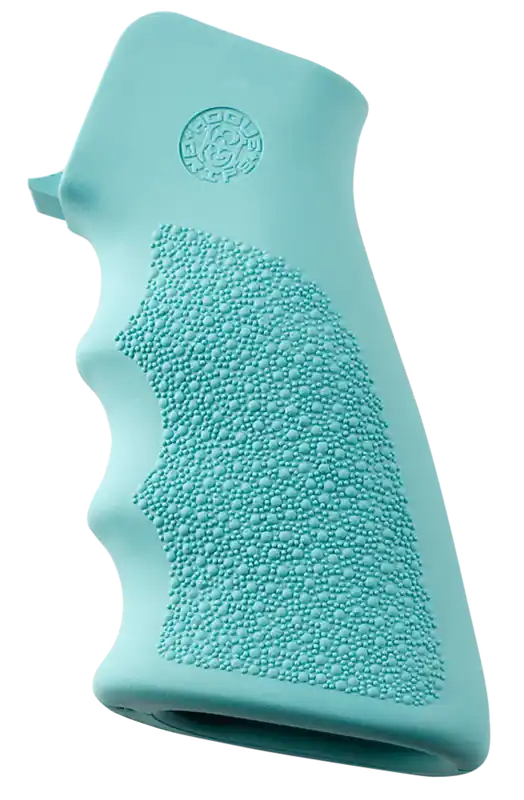 Hogue 15015 Aqua Blue Rubber OverMolded Grip with Finger Grooves for AR-15/M16